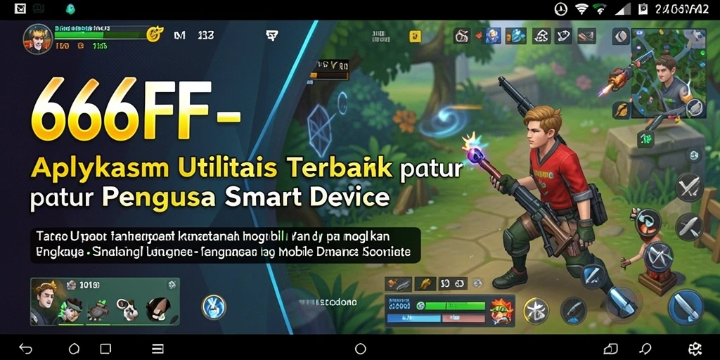 Tampilan antarmuka aplikasi 666FF dengan berbagai fitur utilitas.