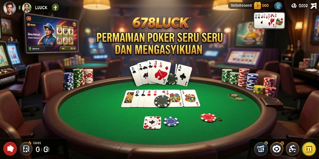 Tampilan gameplay seru dari 678LUCK saat bermain poker.