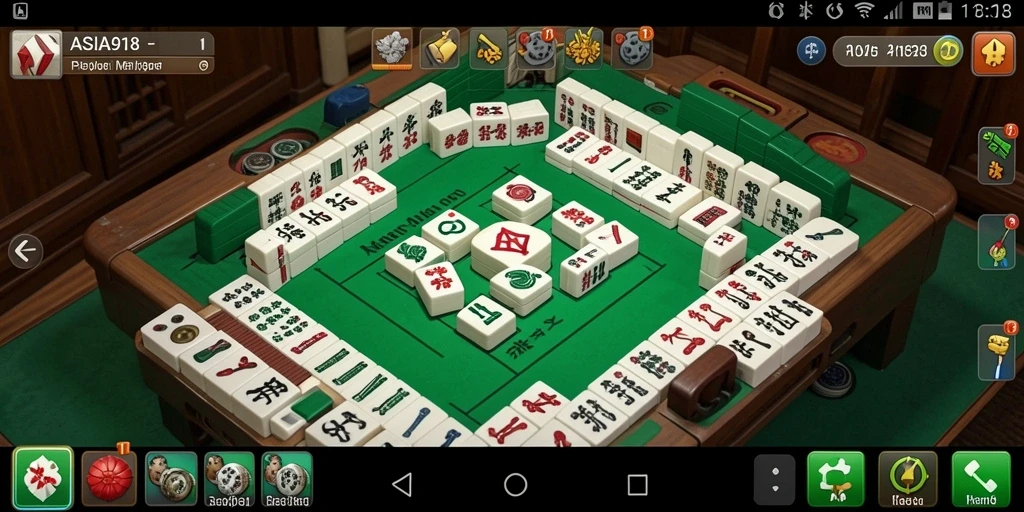 Tampilan gameplay ASIA918 yang menarik saat bermain Mahjong.