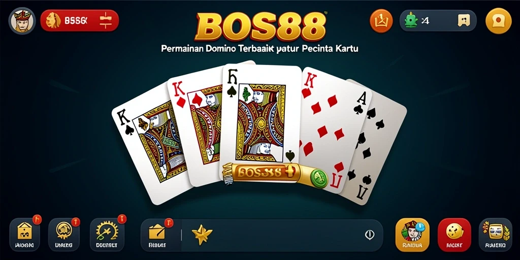 Tampilan menarik dari permainan Domino di BOS88.