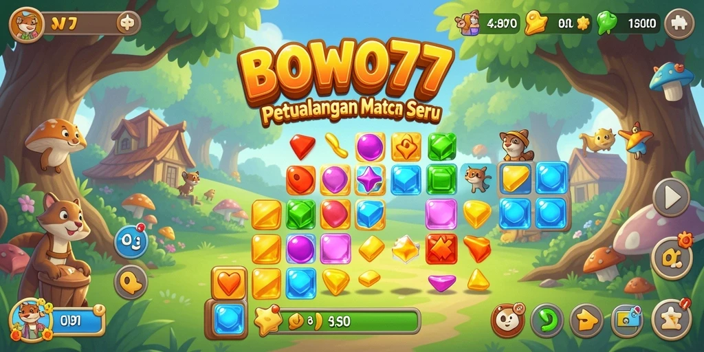 Tampilan gameplay BOWO77 yang penuh warna dan menarik.