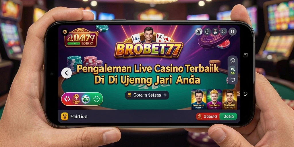 Screenshot gameplay Live Casino menampilkan dealer langsung dan pemain yang aktif.
