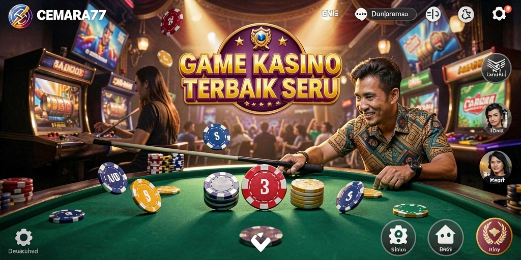 Tampilan gameplay seru dari CEMARA77 yang membuat ketagihan.