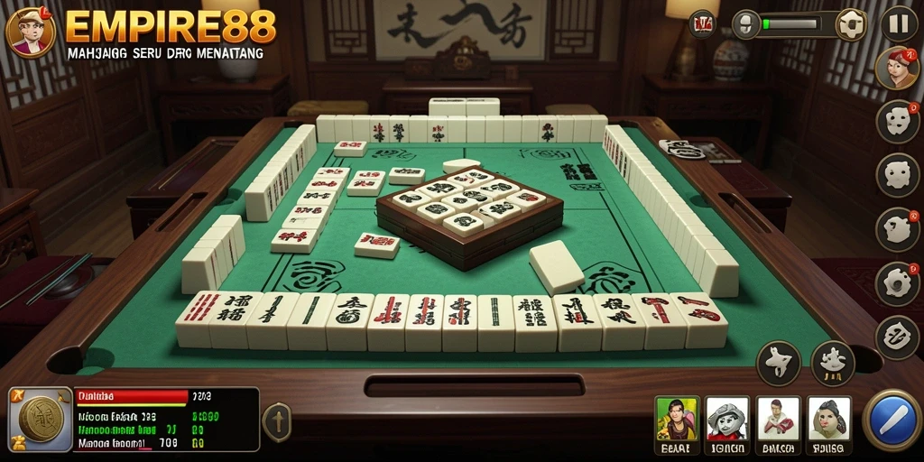 Tampilan gameplay EMPIRE88 yang menarik saat bermain Mahjong.