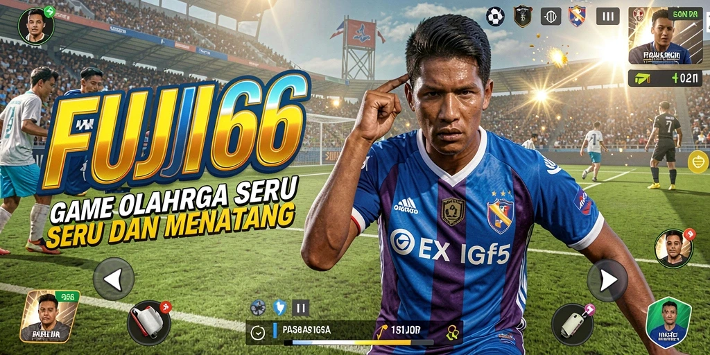 Tangkapan layar utama menampilkan pertandingan seru di FUJI66.