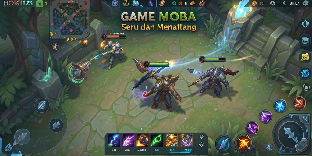 Screenshot HOKI123 menampilkan pertempuran seru dan karakter unik.