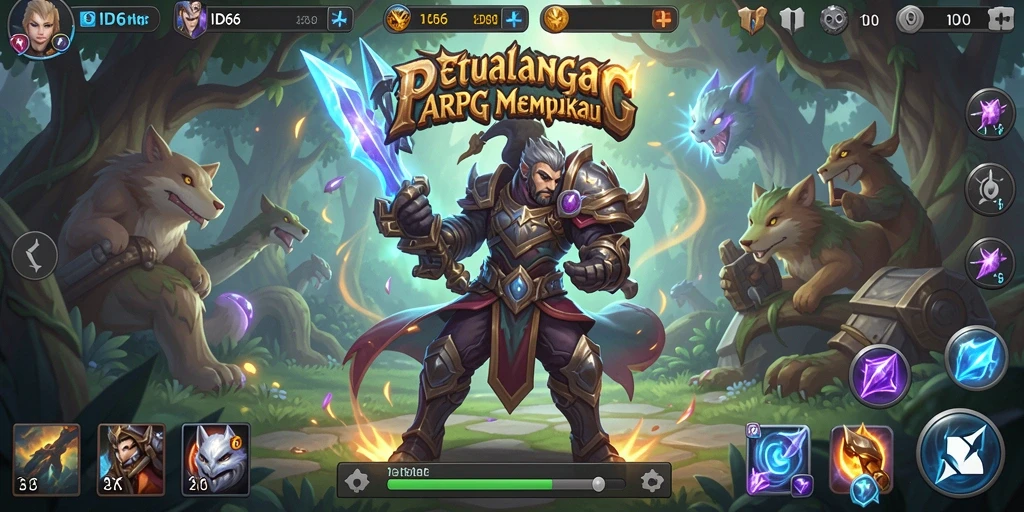 Tampilan gameplay ARPG ID66 dengan pertarungan yang mendebarkan.
