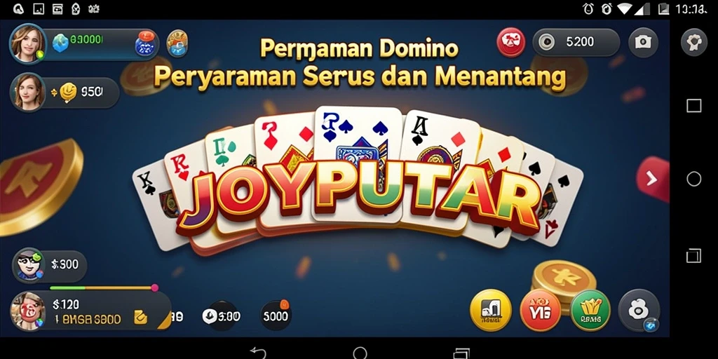 Tampilan gameplay seru dalam permainan domino JOYPUTAR.