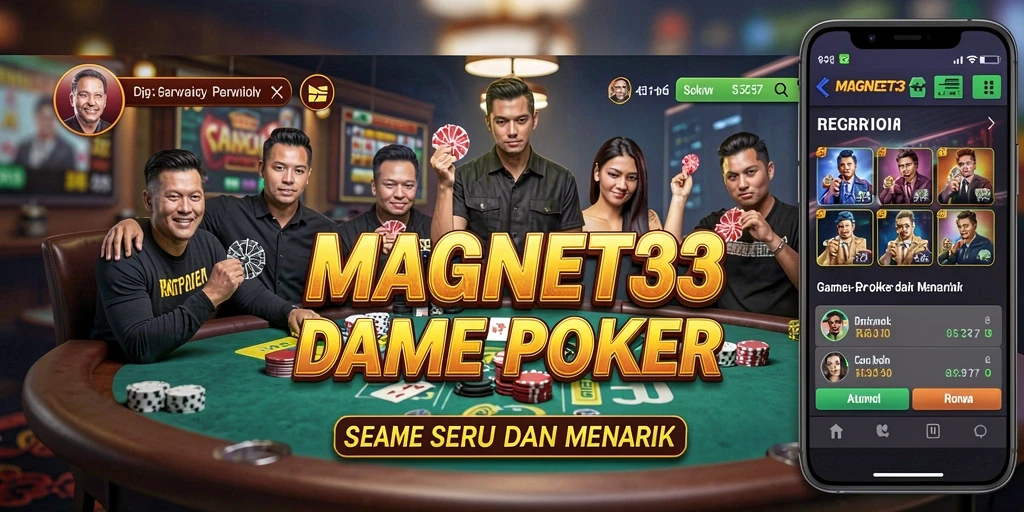 Screenshot gameplay MAGNET33 menampilkan aksi poker yang mendebarkan.