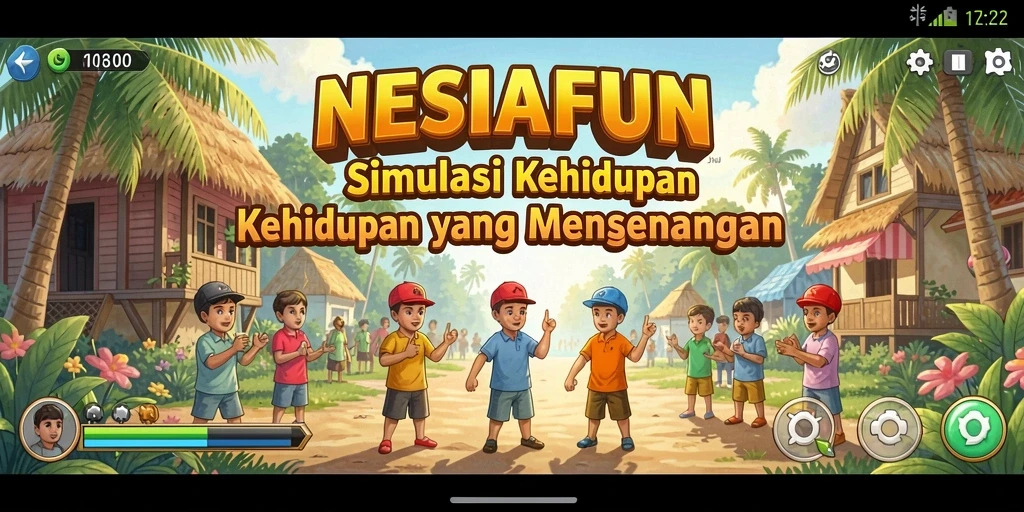 Screenshot gameplay NESIAFUN menampilkan petualangan simulasi yang mendebarkan.