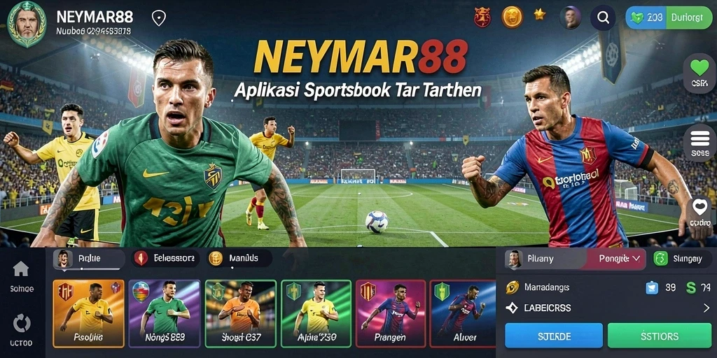 Tampilan utama permainan sportsbook NEYMAR88 dengan berbagai pilihan taruhan.