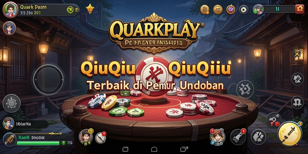 Screenshot menunjukkan momen seru dalam permainan QiuQiu QUARKPLAY.