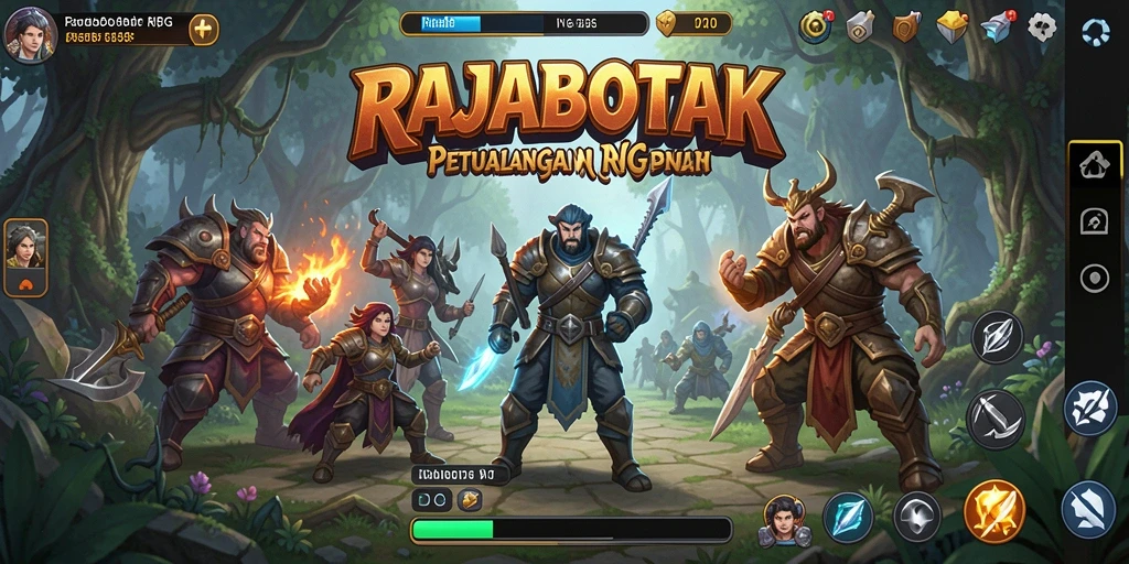Screenshot permainan RAJABOTAK menampilkan aksi RPG yang mendebarkan.