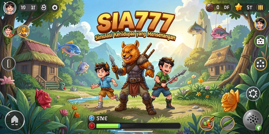 Screenshot gameplay SIA777 yang menunjukkan interaksi karakter dalam simulasi.