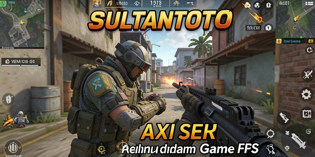 Tampak layar gameplay seru dari SULTANTOTO dengan aksi tembak-menembak.