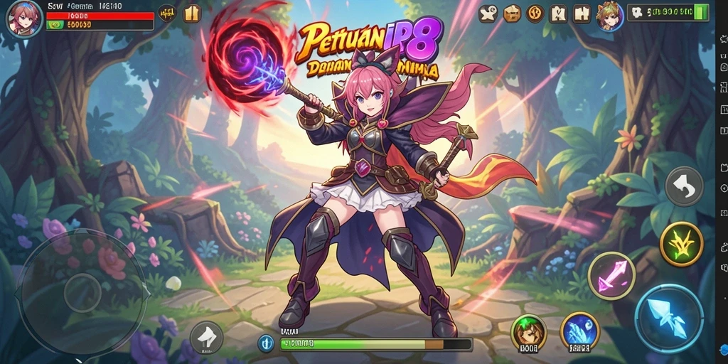 Tampilan screenshot SVIP8 yang mengesankan dalam pertarungan anime.