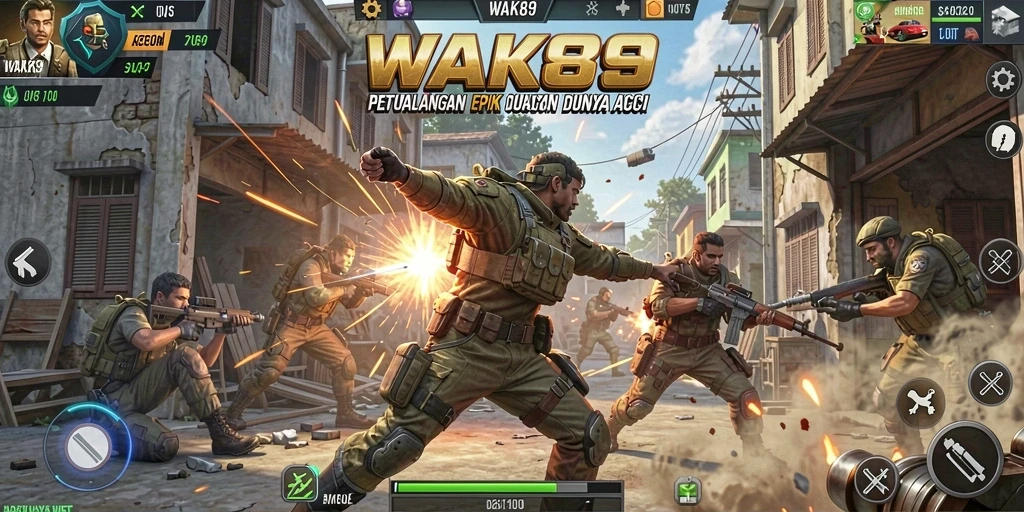 Tampilan penuh aksi dari gameplay WAK89 yang mendebarkan.