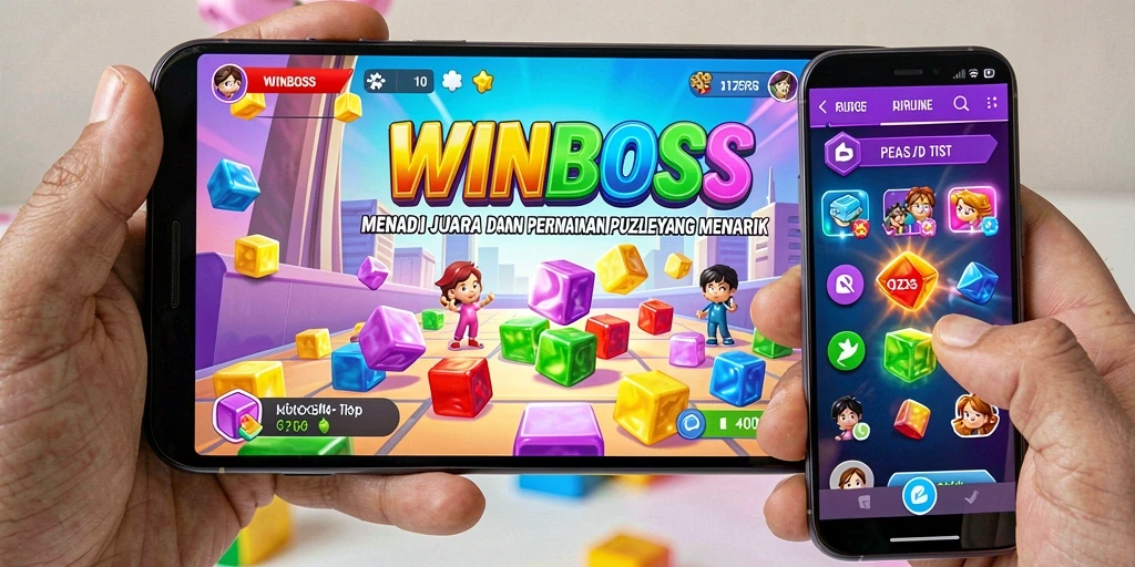 Tangkapan layar WINBOSS menampilkan gameplay Puzzle yang seru dan menantang.