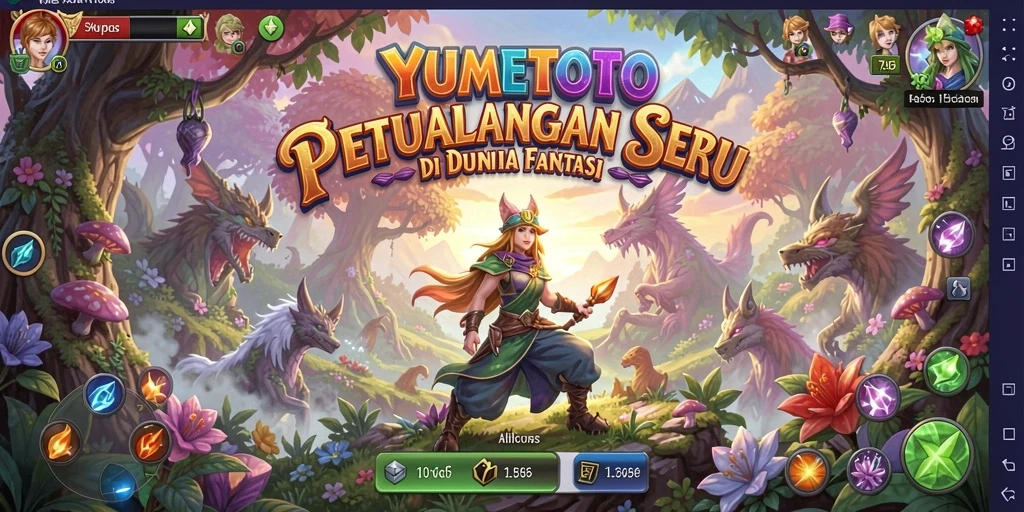 Tampilan gameplay YUMETOTO yang memukau dengan petualangan menantang.